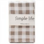 *Набор салфеток декоративных 35х35 (4 шт.) 'Клетка виши бежевый'