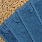 *Комплект махровых салфеток для уборки 5 шт. (30х30), 100% хлопок, 380 гр./кв.м., 'Синий'