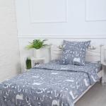 Комплект постельного белья 1,5 сп Кошкин дом т-сер 150х210 см, 150х210 см, 70х70 см, бязь, 120г/м, хл100%