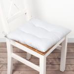 Подушка на стул Этель Home 42х42 см, цв. светло-серый, 100% хл, саржа 190 г/м2