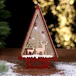 Декор с подсветкой «С новым годом», 14 ? 4 ? 22,5 см