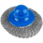 Губка для посуды OfficeClean, металлическая с пластиковой ручкой, сетчатая, 1шт., 9*6см (20г), 332886