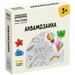 Аквамозаика ТРИ СОВЫ Единорог, набор инструментов, трафареты, картонная коробка 12*12см, AQB_54285
