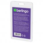 Бейдж вертикальный Berlingo ID 100, 85*55мм, прозрачный, без держателя, PDk_01004