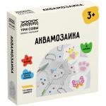 Аквамозаика ТРИ СОВЫ Котенок, набор инструментов, трафареты, картонная коробка 12*12см, AQB_54283