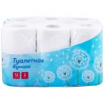 Бумага туалетная OfficeClean 2-слойная, 12шт., тиснение, белая, 279672
