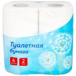 Бумага туалетная OfficeClean 2-слойная, 4шт., тиснение, белая, 249814