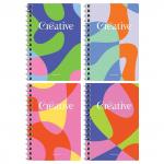 Записная книжка А6 80л. на гребне BG Mono. Creative, ЗК6гр80 12797