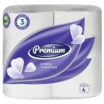 Бумага туалетная OfficeClean Premium 3-слойная, 4шт., тиснение, белая, 279673
