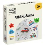 Аквамозаика ТРИ СОВЫ Транспорт, набор инструментов, трафареты, картонная коробка 12*12см, AQB_54290