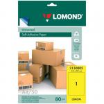 Бумага самоклеящаяся А4 50л. Lomond, лимонно-желтая, неделенная, 80г/м2, 2130005