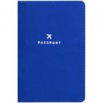 Обложка для паспорта OfficeSpace Journey, экокожа софт-тач, синий, тиснение фольгой, 311109