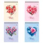 Блокнот А6 40л. на гребне BG Floral notebook, Б6гр40 58703