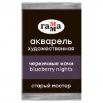Акварель художественная Гамма Старый мастер черничные ночи, 2,6мл, кювета, 200521328