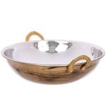 Сковорода Кадхай из нержавеющей стали 20см цвет Антик