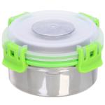 Набор Ланч-бокс 2шт 10*6см из нержавеющей стали с пластиковой крышкой в чехле