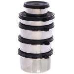 Набор Туриста (бутылка для воды 800мл +5мисок) из нержавеющей стали в чехле