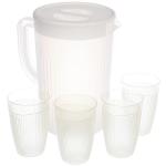 Кувшин пластиковый 2л Прохлада в наборе с 4-мя стаканами 200мл