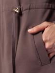 Парка с золотистой фурнитурой из эластичного футера двухнитки