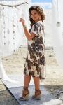 Платье Vittoria Queen 25083 шоколад+молочный