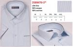 2SBM76+2s* Сорочка муж. кор. рукав, полупритал., голубой, BROSTEM