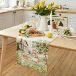 Дорожка на стол Этель «Кроличья ферма» 40?149 см, 100% хлопок, саржа 190 г/м?, белая