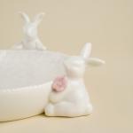 Блюдо для подачи SL Home «Лесные кролики», 19.5?15.3?7.5 см, фарфор, белое