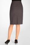 Юбка сине-коричневая в мелкую клетку