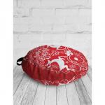 Декоративная круглая подушка-сидушка на пол, размер 52х52 см