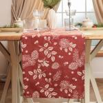 Дорожка на стол Этель New Year's plants 40?149 см, 100% хлопок, рогожка 186 г/м?, красная