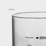 Банка для сыпучих продуктов BellaTenero «Эко», 300 мл, 6.7?13.7 см, с мерной шкалой, с бабмуковой крышкой, стекло, прозрачная