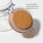 Банка для сыпучих продуктов BellaTenero «Эко», 950 мл, 10?15 см, с бугельным замком, стекло, прозрачная