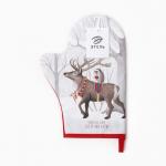 Варежка-прихватка Этель «Лесные звери» 20?28 см, саржа, 100% хлопок, ватин 250 г/м?