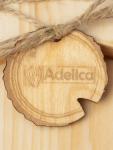 Доска разделочная деревянная авторская Adelica «Рога», 35?18?2,5 см, цельный массив кедра, цвет молочный