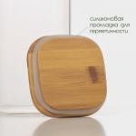 Банка для сыпучих продуктов BellaTenero «Эко. Квадратная», 1.2 л, 10?15.5 см, с бамбуковой крышкой, стекло, прозрачная