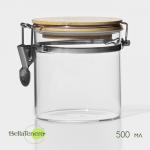 Банка для сыпучих продуктов BellaTenero «Эко», 500 мл, 10?10.3 см, с бугельным замком, стекло, прозрачная
