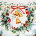 Набор новогодний столовый Этель "Сhristmas bells" Скатерть новогодняя 150х110 +/-2см с ГМВО, салфетки 40х40см- 4шт