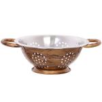 Дуршлаг из нержавеющей стали 0,9л 20см с 2-мя ручками цвет Антик