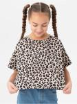 Футболка "Леопард" коричнева Ук  детская