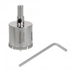 ЕРМАК Коронка алмазная с центрирующим сверлом d 32 мм по керамике и стеклу, Р45, трехгр хвостовик