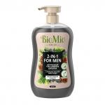BIO MIO 650мл BIO SHOWER BODY&HAIR GEL Гель-шампунь для душа мужской Мята и кедр дозатор