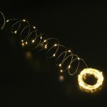 Гирлянда для улицы "Росинка" 10 м 100 ламп LED проволочн.провод, 8 реж.,IP-54, Теплый белый (солнечная батарея)