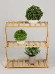 Подставка для цветов Greengo, 3 полки, 50 ? 25 ? 46 см, напольная, бамбук