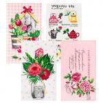 Набор кухонных полотенец Доляна «Самой любимой», 35?60 см-4 шт., 100% хлопок