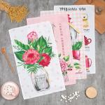 Набор кухонных полотенец Доляна «Самой любимой», 35?60 см-4 шт., 100% хлопок