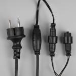 Гирлянда «Бахрома» 12 ? 0.7 м, IP44, УМС, тёмная нить, 240 LED, свечение тёплое белое, мерцание, 220 В