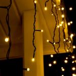 Гирлянда «Бахрома» 3 ? 0.9 м, IP44, УМС, тёмная нить, 232 LED, свечение тёплое белое, 220 В