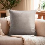 Наволочка декоративная "Этель" рогожка 45*45 см серый, 100% п/э