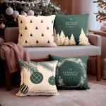 Набор декоративных новогодних наволочек "Этель" "Загадай желание" 40*40 см - 4 штуки, 100% п/э, велюр