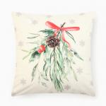 Набор декоративных новогодних наволочек "Этель" "Hello, winter" 40*40 см - 4 штуки, 100% п/э, велюр